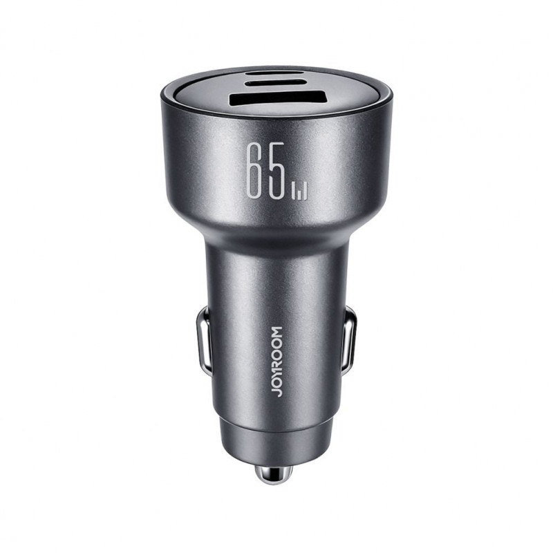 Joyroom JR-CCN19 φορτιστής αυτοκινήτου, 65 W, 2x USB-C + USB-A, σκούρο γκρι