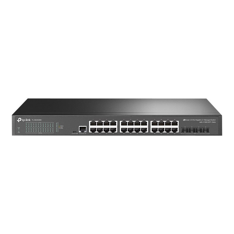 TP-Link SG3428X διαχειριζόμενος διακόπτης L2+ 24 θυρών 10/100/1000 Mbps, 4 θύρες SFP+, για τοποθέτηση σε rack