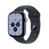 Apple Watch Series 12 GPS + Cellular 46 mm, κεραμική θήκη σε μπλε νυχτός, αθλητικό λουράκι σε ναυτικό μπλε, S/M
