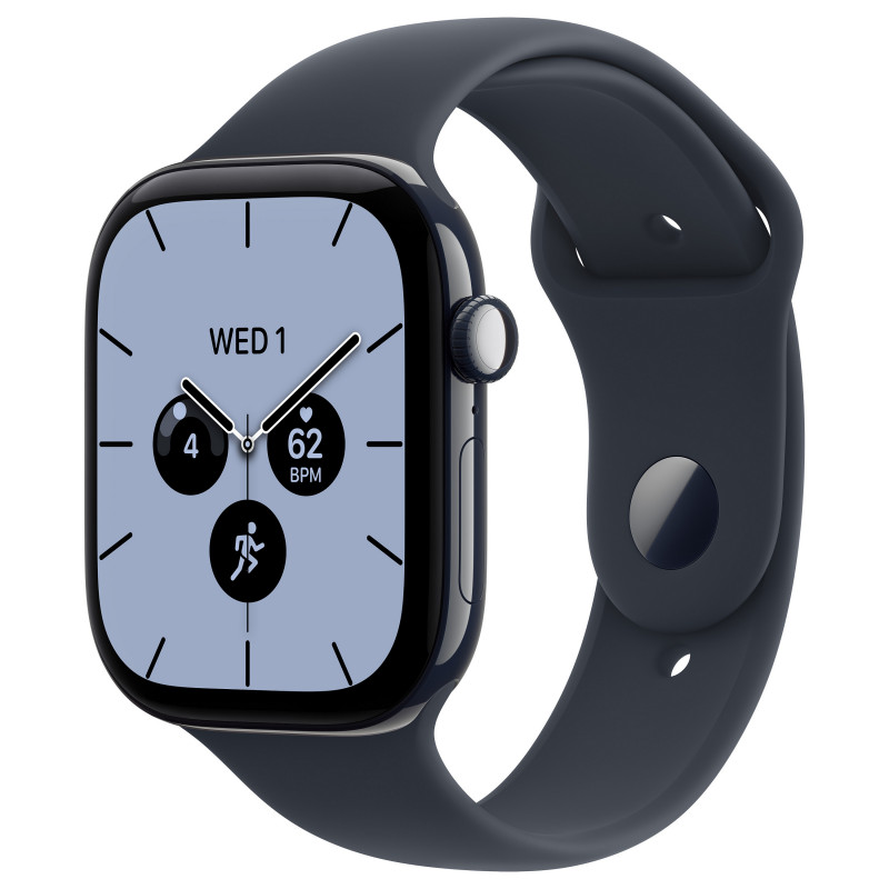 Apple Watch Series 12 GPS + Cellular 46 mm, κεραμική θήκη σε μπλε νυχτός, αθλητικό λουράκι σε ναυτικό μπλε, M/L