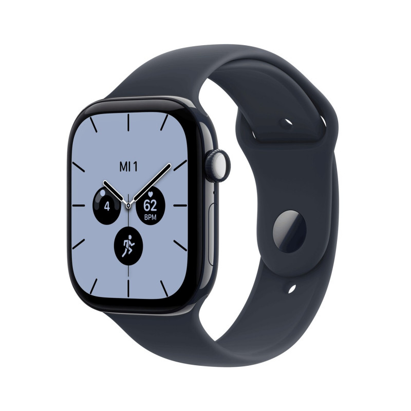 Apple Watch Series 12 GPS + Cellular 46 mm, κεραμική θήκη σε μπλε νυχτός, αθλητικό λουράκι σε ναυτικό μπλε, M/L