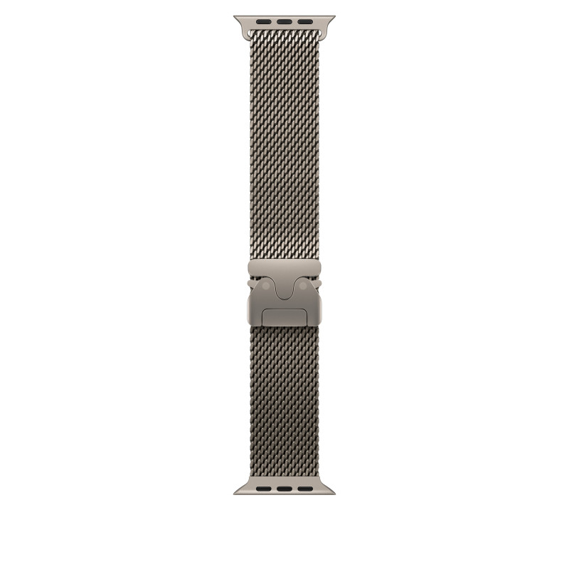 Apple MK0E4ZM/A λουράκι Milanese Loop από τιτάνιο για Apple Watch, 49 mm, φυσικό τιτάνιο, Large