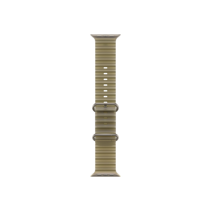 Apple MK7M4ZM/A λουράκι Ocean για Apple Watch, 49 mm, ημιδιαφανές πράσινο φυκιού, φινίρισμα φυσικού τιτανίου