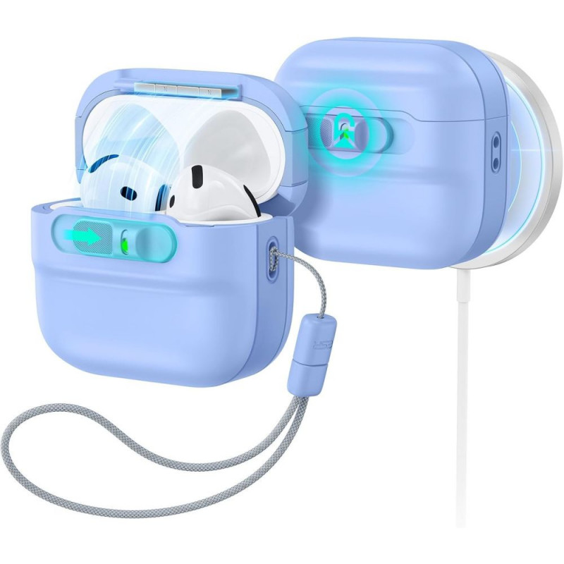 ESR Pulse HaloLock MagSafe θήκη για Apple AirPods 4 / 5, ανοιχτό μπλε