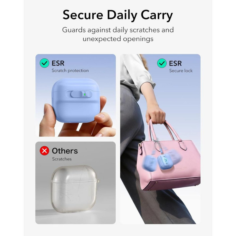 ESR Pulse HaloLock MagSafe θήκη για Apple AirPods 4 / 5, ανοιχτό μπλε