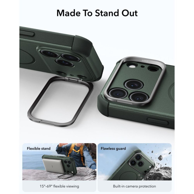 ESR Cyber Tough Kickstand MagSafe θήκη για Apple iPhone 17 Pro / 18 Pro, πράσινη