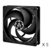 Arctic P12 ACFAN00135A ανεμιστήρες θήκης, 120 mm, 3 ακίδων, μαύροι (5 τεμ.)