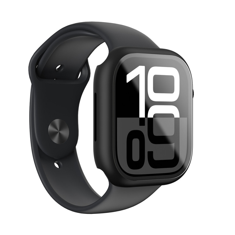 AmazingThing Radix Glass προστατευτική θήκη για Apple Watch 42 mm, ενισχυμένο γυαλί, μαύρη