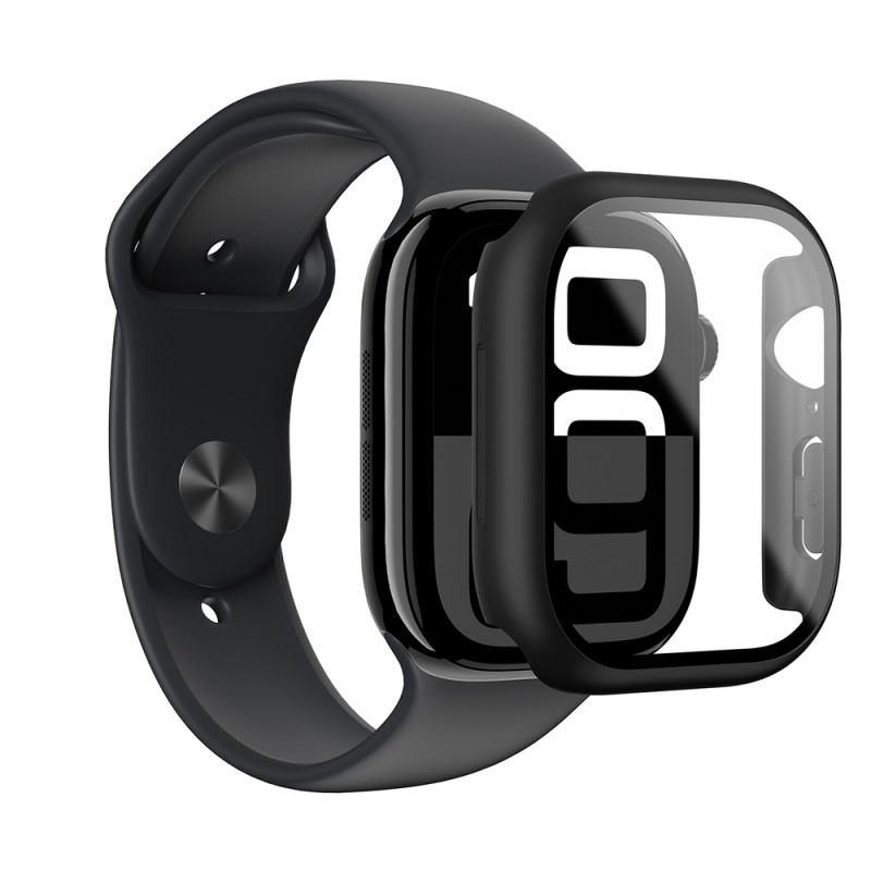 AmazingThing Radix Glass προστατευτική θήκη για Apple Watch 42 mm, ενισχυμένο γυαλί, μαύρη