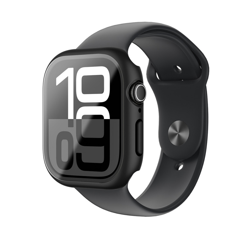 AmazingThing Radix Glass προστατευτική θήκη για Apple Watch 42 mm, ενισχυμένο γυαλί, μαύρη