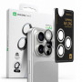 AmazingThing AR Aluminum 3 Lens Glass προστατευτικό φακών κάμερας με πλαίσιο για iPhone 16 Pro / 16 Pro Max, μαύρο