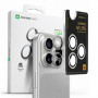 AmazingThing AR Aluminum 3 Lens Glass προστατευτικό φακών κάμερας με πλαίσιο για iPhone 16 Pro / 16 Pro Max, ασημί