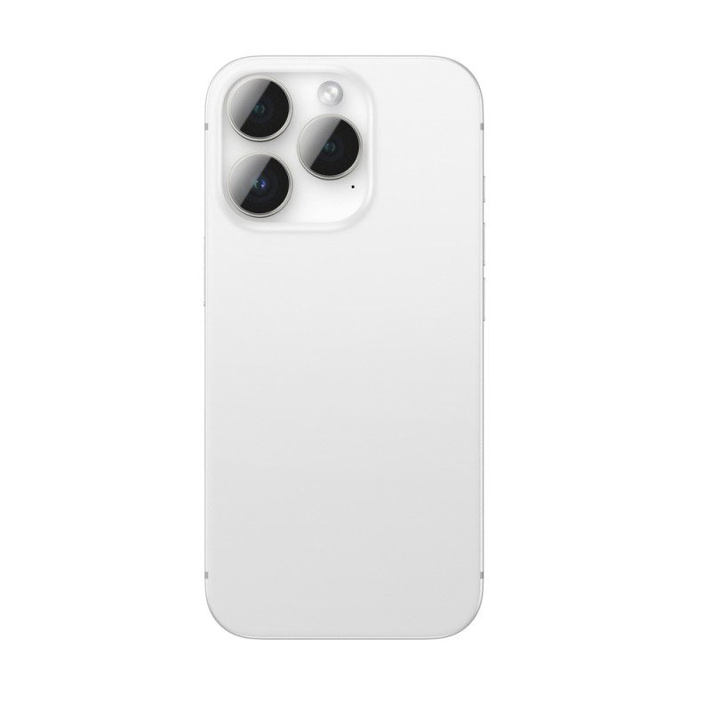 AmazingThing AR Aluminum 3 Lens Glass προστατευτικό φακών κάμερας με πλαίσιο για iPhone 16 Pro / 16 Pro Max, ασημί