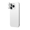 AmazingThing AR Aluminum 3 Lens Glass προστατευτικό φακών κάμερας με πλαίσιο για iPhone 16 Pro / 16 Pro Max, ασημί