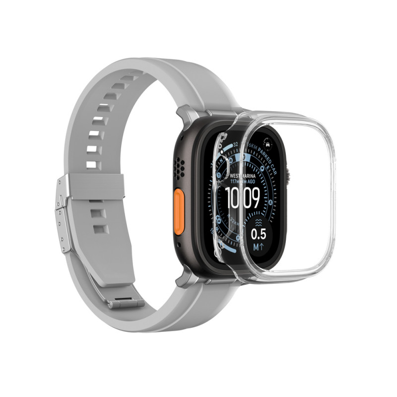 AmazingThing Minimal προστατευτική θήκη για Apple Watch Ultra 3 / Ultra 4 49 mm, διάφανη