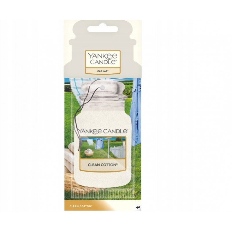 Yankee Candle Clean Cotton κρεμαστό αρωματικό αυτοκινήτου