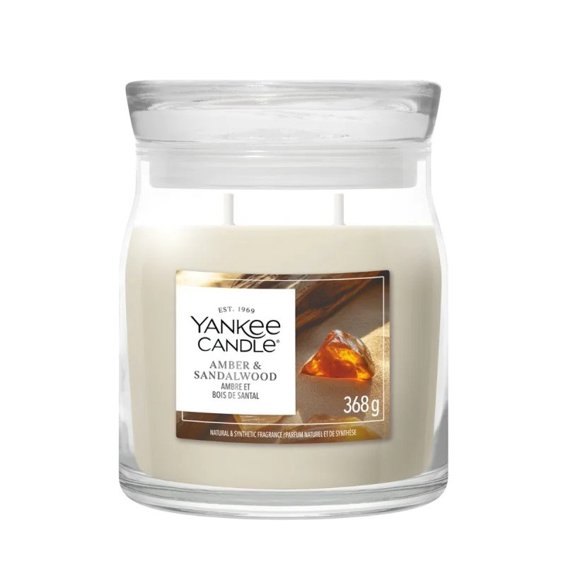 Yankee Candle YC Signature Amber & Sandalwood μεσαίο κερί