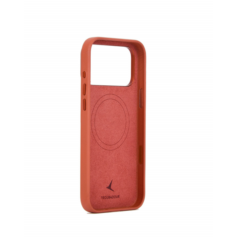 Mujjo Troubadour δερμάτινη θήκη για Apple iPhone 18 Pro Max / 17 Pro Max, MagSafe, τερακότα