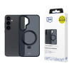 3MK Smoke Case Mag&Stand θήκη smartphone για Samsung Galaxy S25+, μαύρη