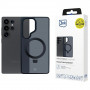 3MK Smoke Case Mag&Stand θήκη smartphone για Samsung Galaxy S25 Ultra, μαύρη