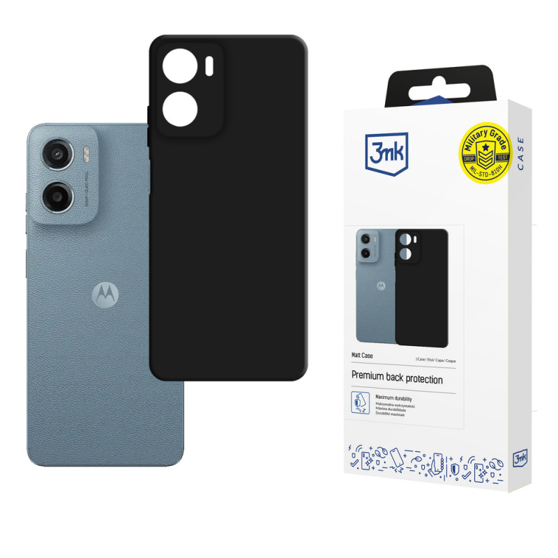 3MK Matt Case θήκη για Motorola Moto G05 / E15 G4, ματ μαύρη