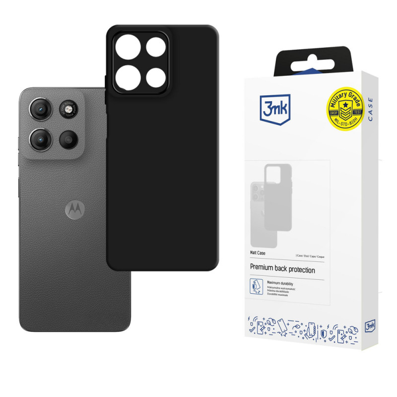 3MK Matt Case θήκη για Motorola Moto G15 / G15 Power, μαύρη