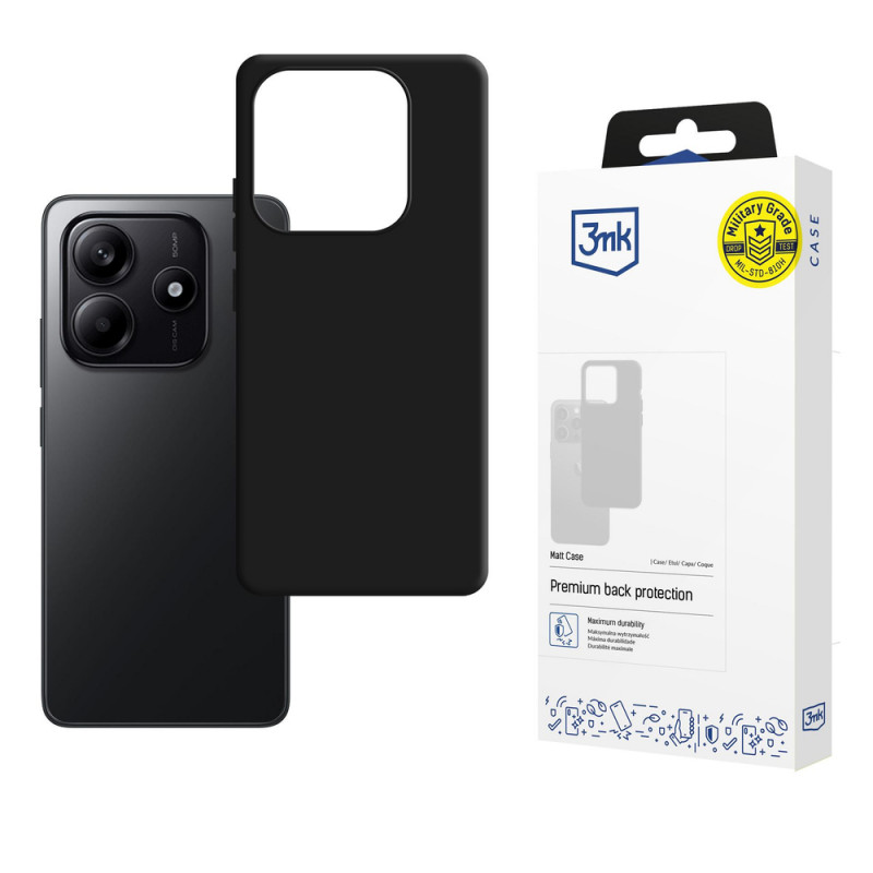 3MK Matt Case θήκη για Xiaomi Redmi Note 14 4G, ματ μαύρη