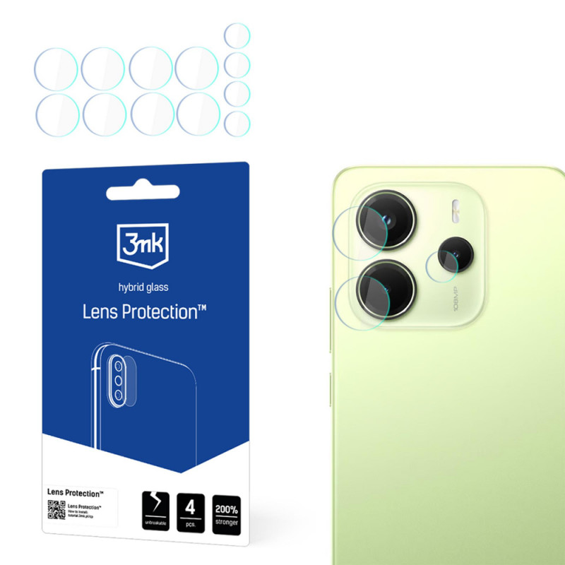 3MK Lens Protection υβριδικό γυαλί κάμερας για Xiaomi Redmi Note 14 4G (4 τεμ.)