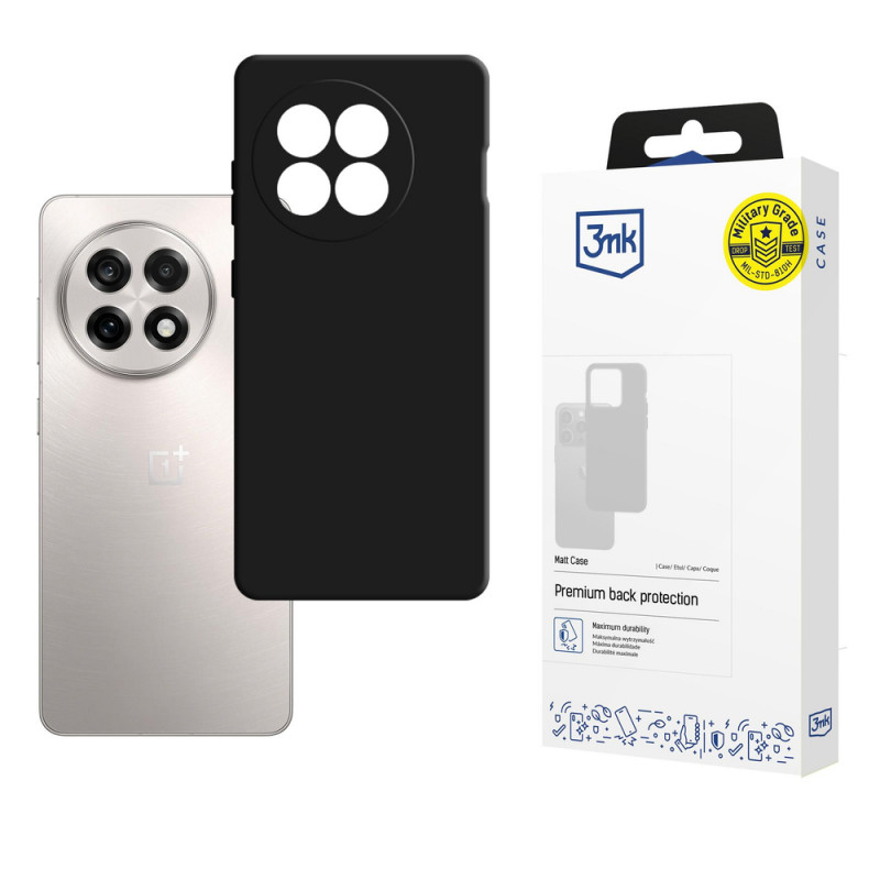 3MK Matt Case θήκη κινητού για OnePlus 13R / Ace 5, μαύρη
