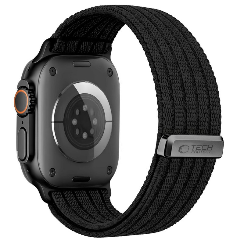 Tech-Protect Nylon Sport λουράκι για Apple Watch 44/45/46/49 mm, μαύρο