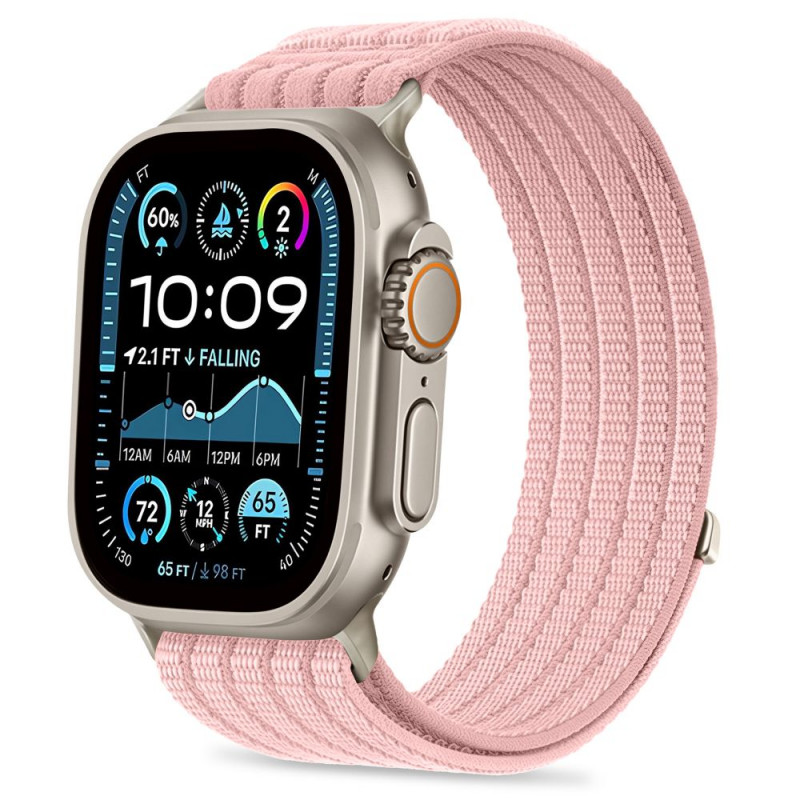 Tech-Protect Nylon Sport λουράκι για Apple Watch 44/45/46/49 mm, ανοιχτό ροζ