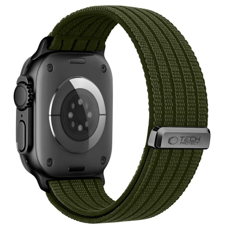 Tech-Protect Nylon Sport λουράκι για Apple Watch 44/45/46/49 mm, σκούρο πράσινο