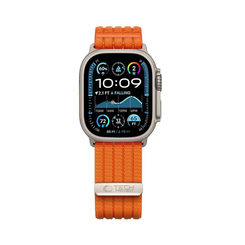 Tech-Protect Nylon Sport λουράκι για Apple Watch 44/45/46/49 mm, πορτοκαλί