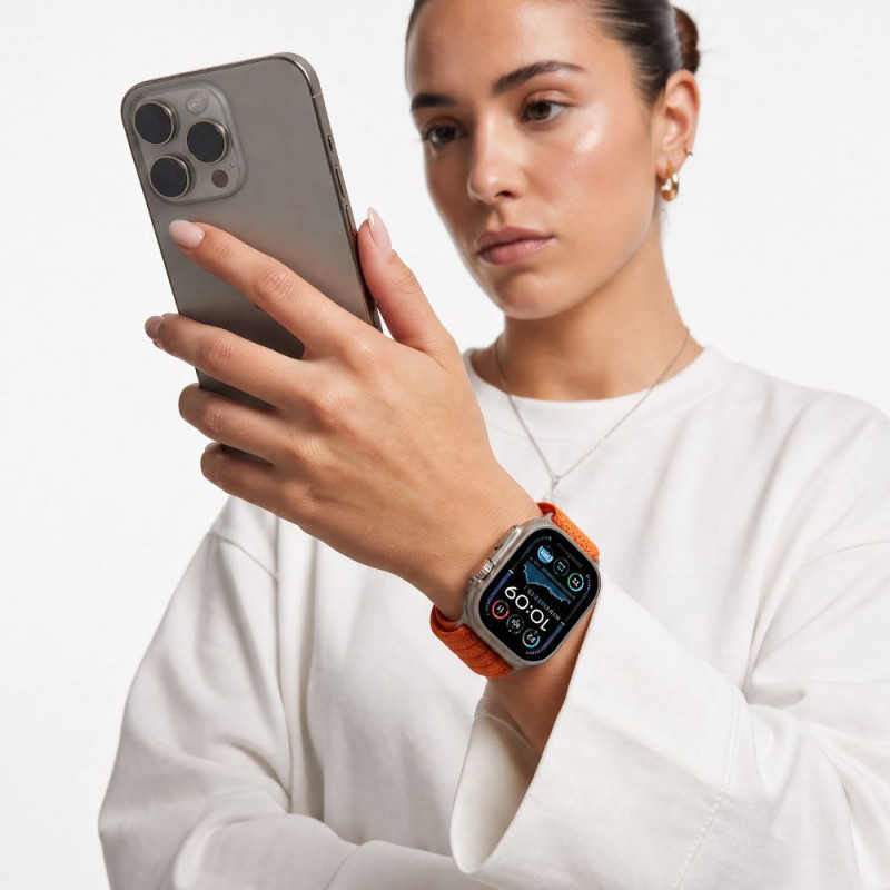 Tech-Protect Nylon Sport λουράκι για Apple Watch 44/45/46/49 mm, πορτοκαλί