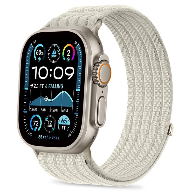 Tech-Protect Nylon Sport λουράκι για Apple Watch 8 / 9 / 10 / 11 / SE / Ultra 44 / 45 / 46 / 49 mm, Starlight