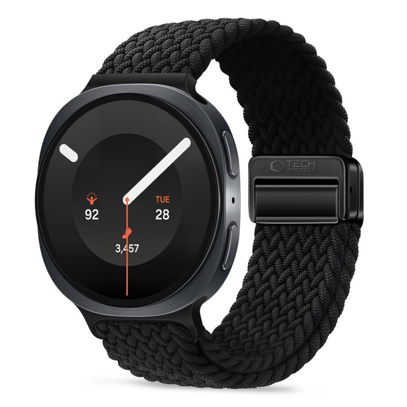 Tech-Protect NylonMag λουράκι για Samsung Galaxy Watch 8 / 9 / Classic 40 / 44 / 46 mm, μαύρο