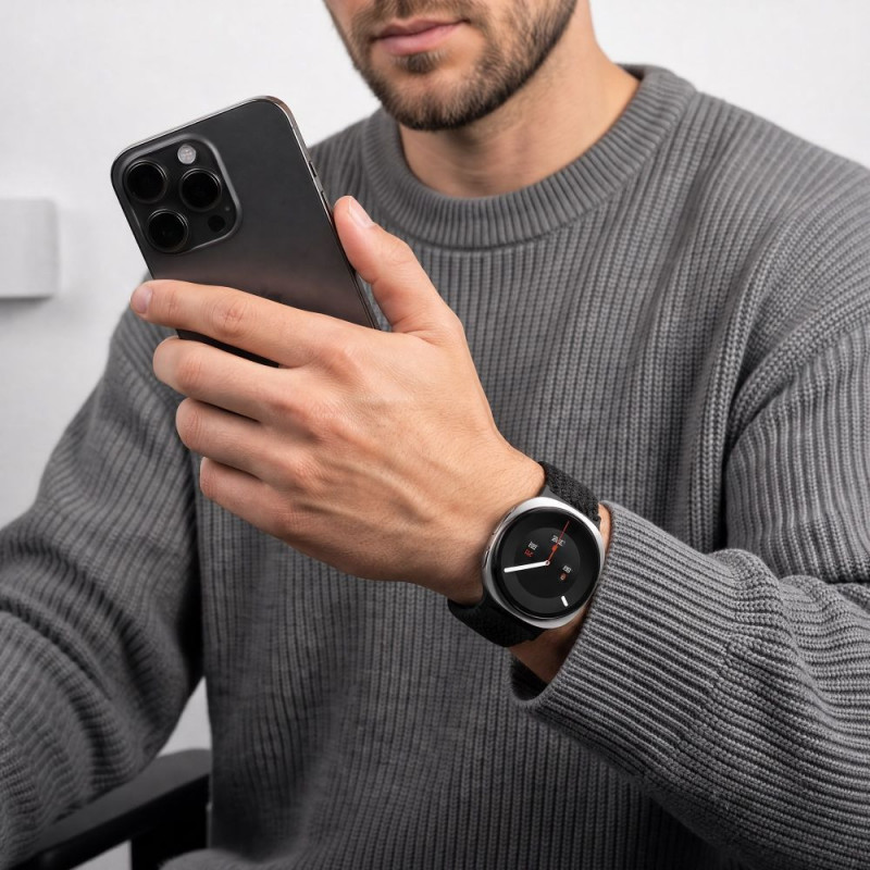 Tech-Protect NylonMag λουράκι για Samsung Galaxy Watch 8 / 9 / Classic 40 / 44 / 46 mm, μαύρο