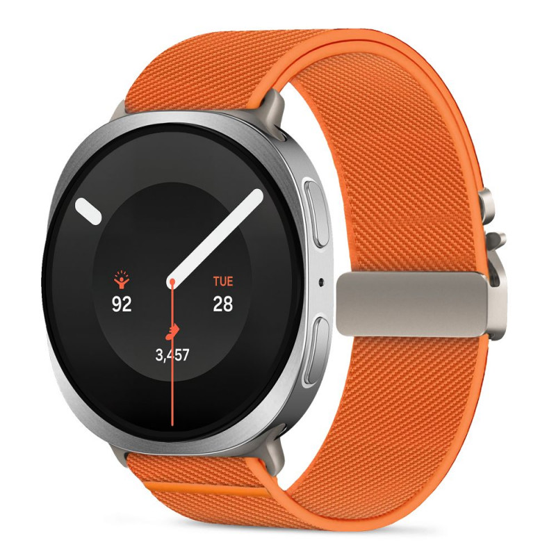Tech-Protect Nylon Clasp λουράκι ρολογιού για Samsung Galaxy Watch 8 / 9 / Classic 40 / 44 / 46 mm, πορτοκαλί