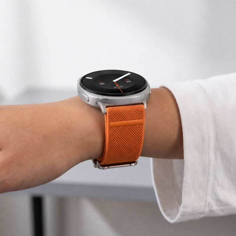 Tech-Protect Nylon Clasp λουράκι ρολογιού για Samsung Galaxy Watch 8 / 9 / Classic 40 / 44 / 46 mm, πορτοκαλί