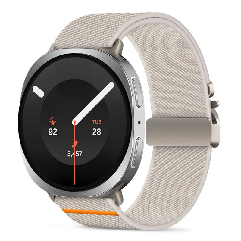 Tech-Protect Nylon Clasp λουράκι ρολογιού για Samsung Galaxy Watch 8 / 9 / Classic 40 / 44 / 46 mm, Starlight