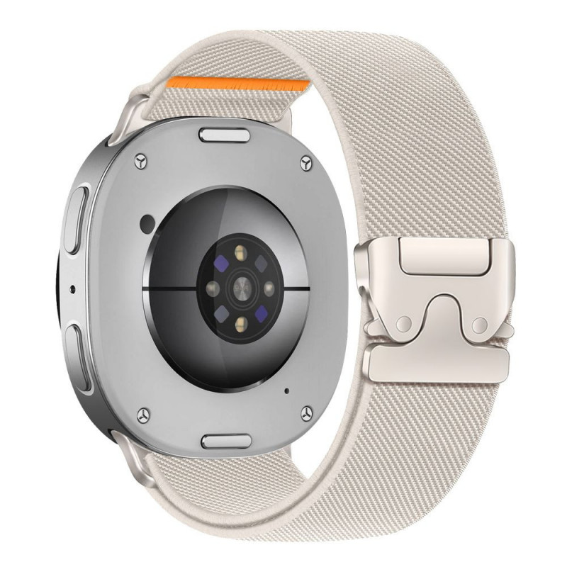 Tech-Protect Nylon Clasp λουράκι ρολογιού για Samsung Galaxy Watch 8 / 9 / Classic 40 / 44 / 46 mm, Starlight