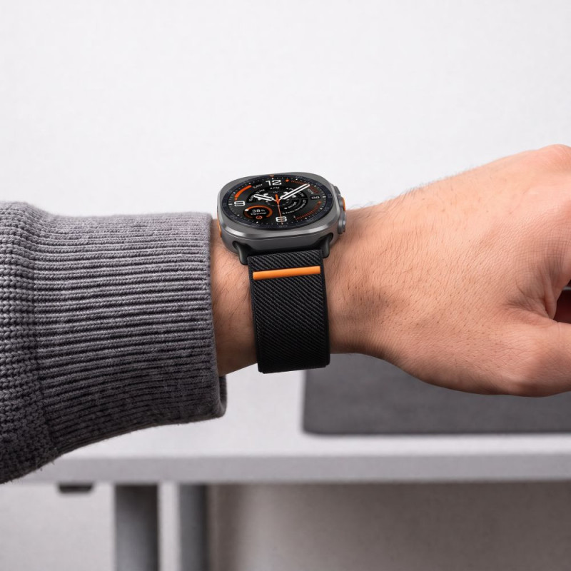 Tech-Protect Nylon Clasp λουράκι ρολογιού για Samsung Galaxy Watch Ultra 1 / 2 2024-2026 47 mm, μαύρο