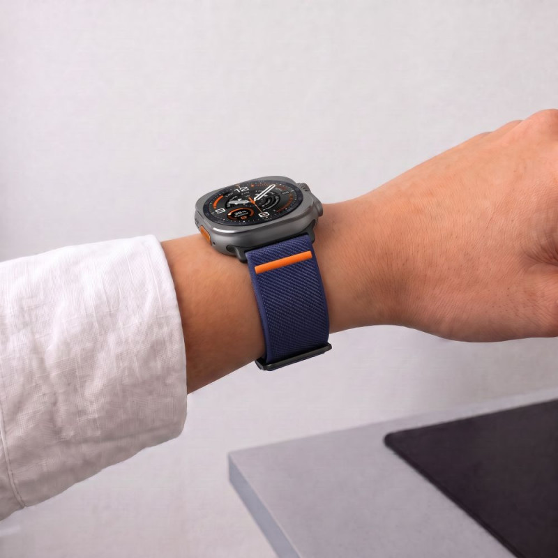 Tech-Protect Nylon Clasp λουράκι ρολογιού για Samsung Galaxy Watch Ultra 1 / 2 2024-2026 47 mm, ναυτικό μπλε