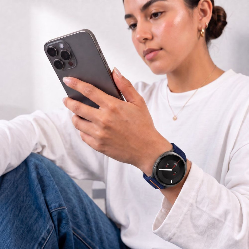 Tech-Protect Nylon Clasp λουράκι ρολογιού για Samsung Galaxy Watch Ultra 1 / 2 2024-2026 47 mm, ναυτικό μπλε