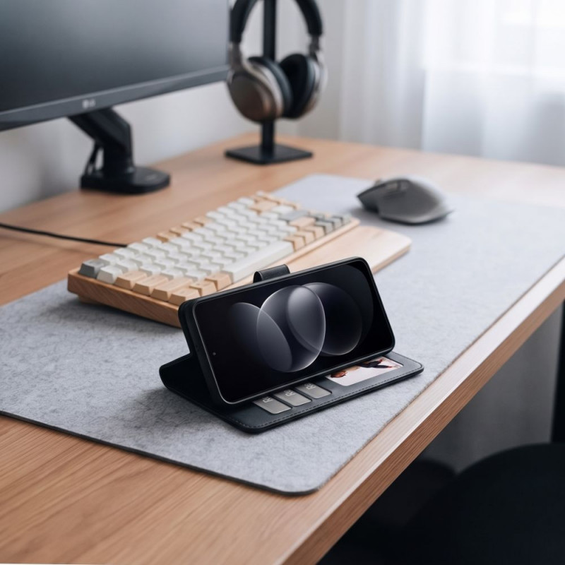 Tech-Protect Wallet θήκη πορτοφόλι για Xiaomi Redmi Note 17 Pro Max 5G, ματ μαύρη
