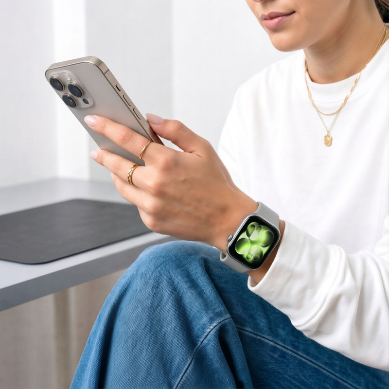 Tech-Protect Silicone λουράκι για Apple Watch 8/9/10/11/12/SE 40/41/42 mm, γκρι