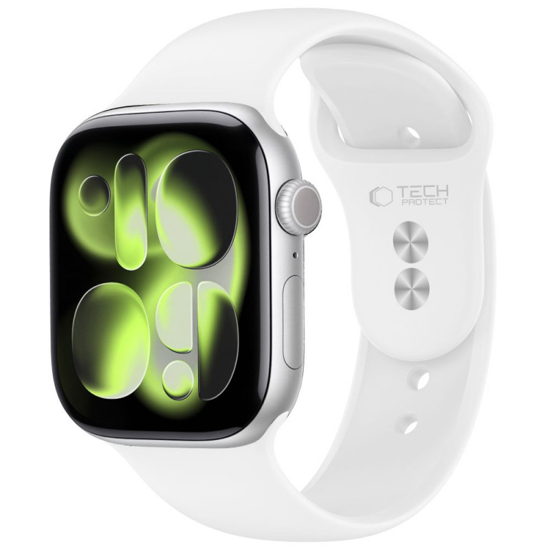 Tech-Protect Silicone λουράκι για Apple Watch 8/9/10/11/12/SE 40/41/42 mm, λευκό