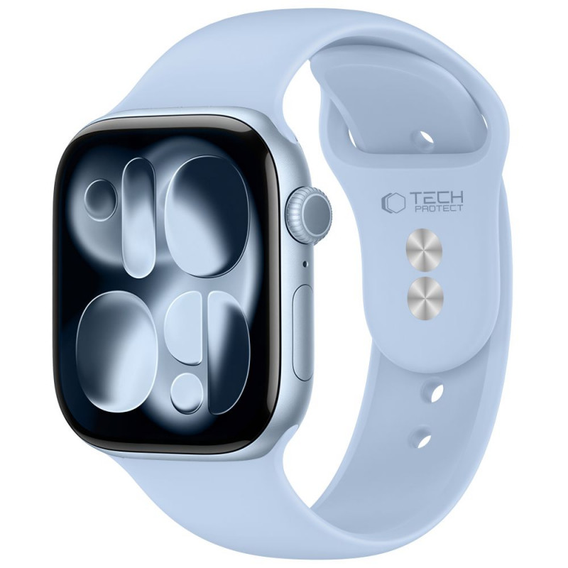 Tech-Protect Silicone λουράκι για Apple Watch 8/9/10/11/12/SE 40/41/42 mm, ανοιχτό μπλε