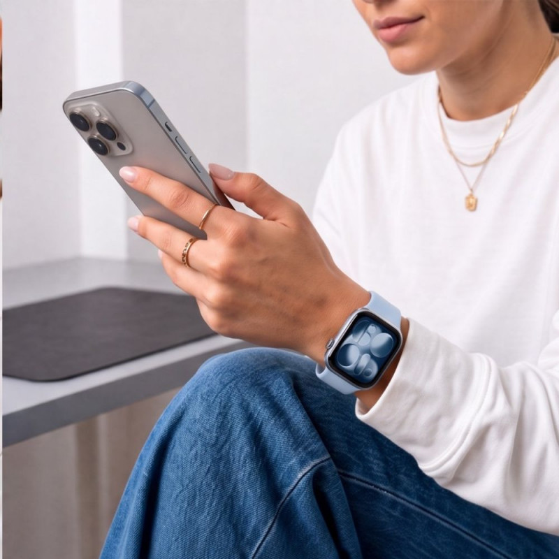 Tech-Protect Silicone λουράκι για Apple Watch 8/9/10/11/12/SE 40/41/42 mm, ανοιχτό μπλε