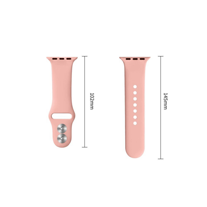 Tech-Protect Silicone λουράκι για Apple Watch 8/9/10/11/12/SE/Ultra 44/45/46/49 mm, σκονισμένο ροζ